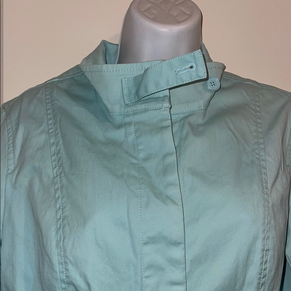 Sale! Talbots Blue Utility Jacket Lightweight Col… - image 2